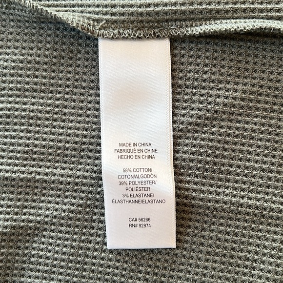 NWT Splendid Waffle Knit Long Sleeve Thermal Camo Henley Green Various Sizes - Picture 8 of 8